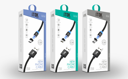 iTOK外貿(mào)類(lèi)手機(jī)充電線(xiàn)包裝設(shè)計(jì)